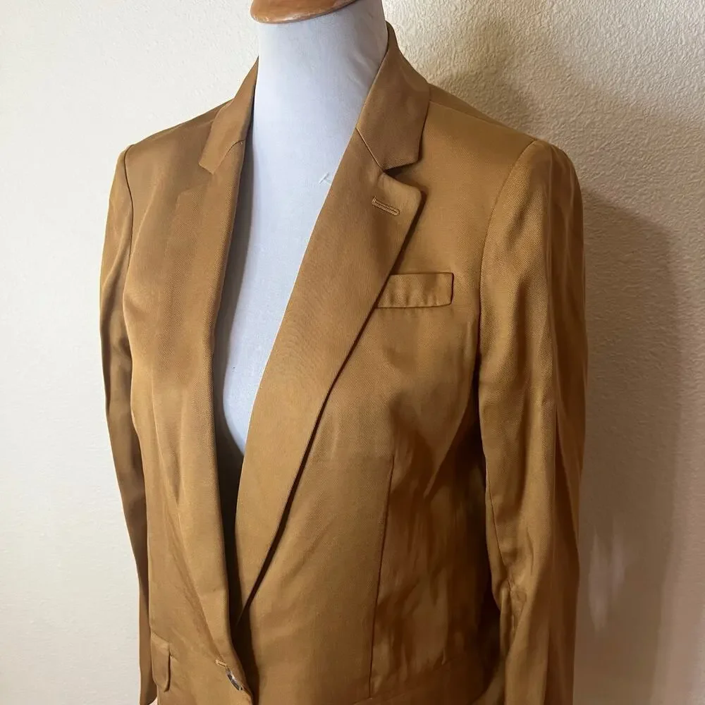 J. Crew Alfie Gramercy Twill blazer in tan WOMENS 6